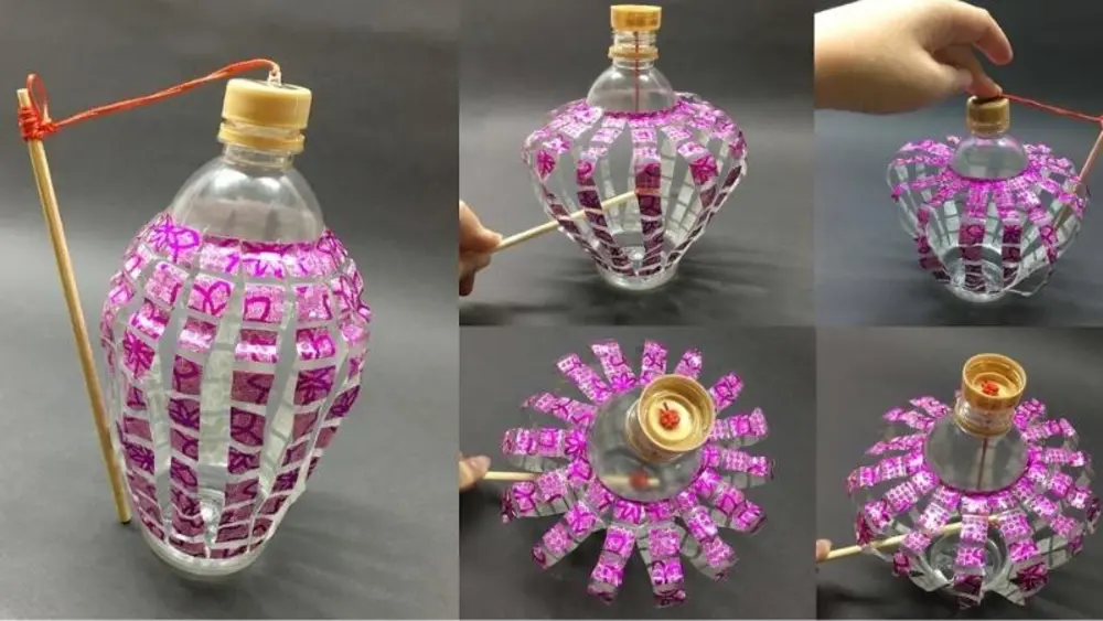 Gợi ý cách làm đèn lồng từ chai nhựa cũ