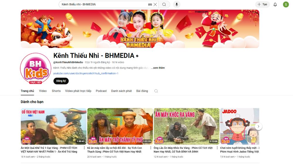 Kênh Thiếu Nhi - BHMEDIA