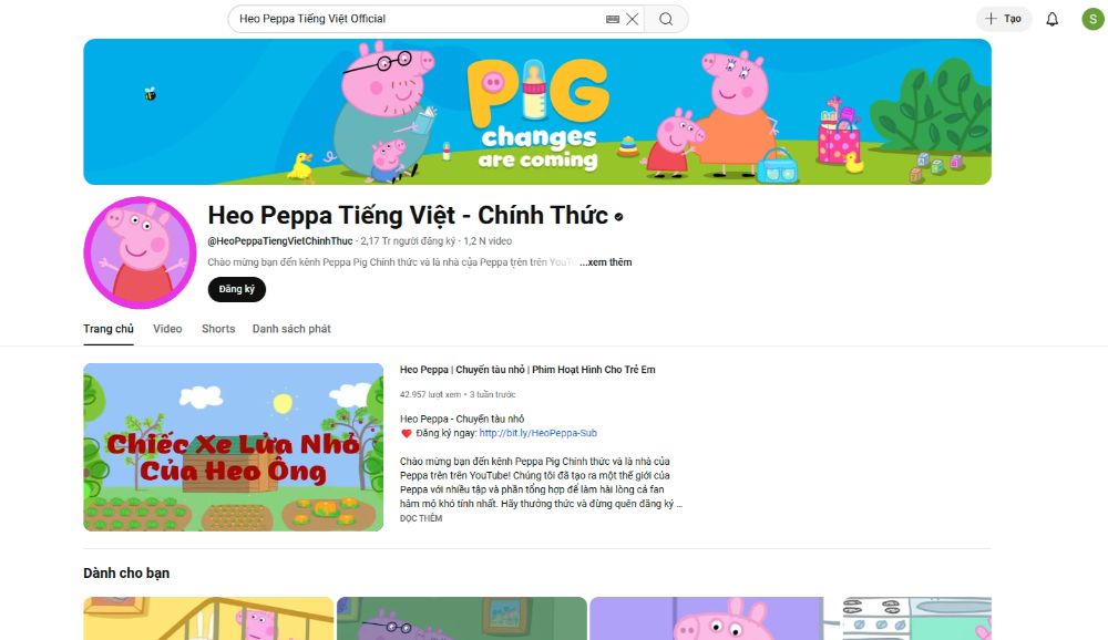 Heo Peppa Tiếng Việt Official