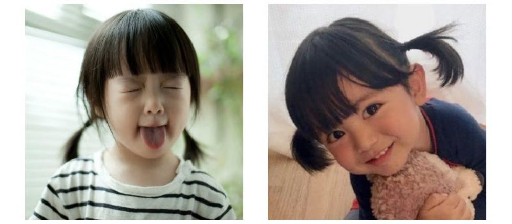 Buộc đuôi ngựa thấp/hai bên thấp (Bé gái)