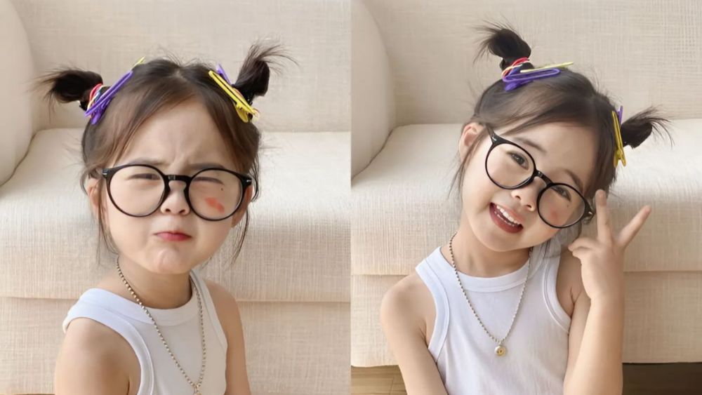 Tóc búi củ tỏi/natra ngộ nghĩnh