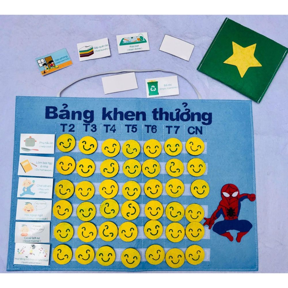 Ghi nhận tiến bộ bằng hình ảnh trực quan giúp bé có cảm giác tự hào và muốn tiếp tục cố gắng