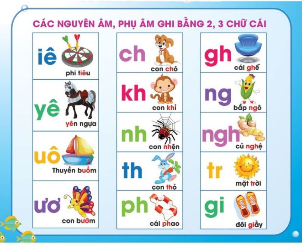 Bảng chữ cái và số có hình ảnh