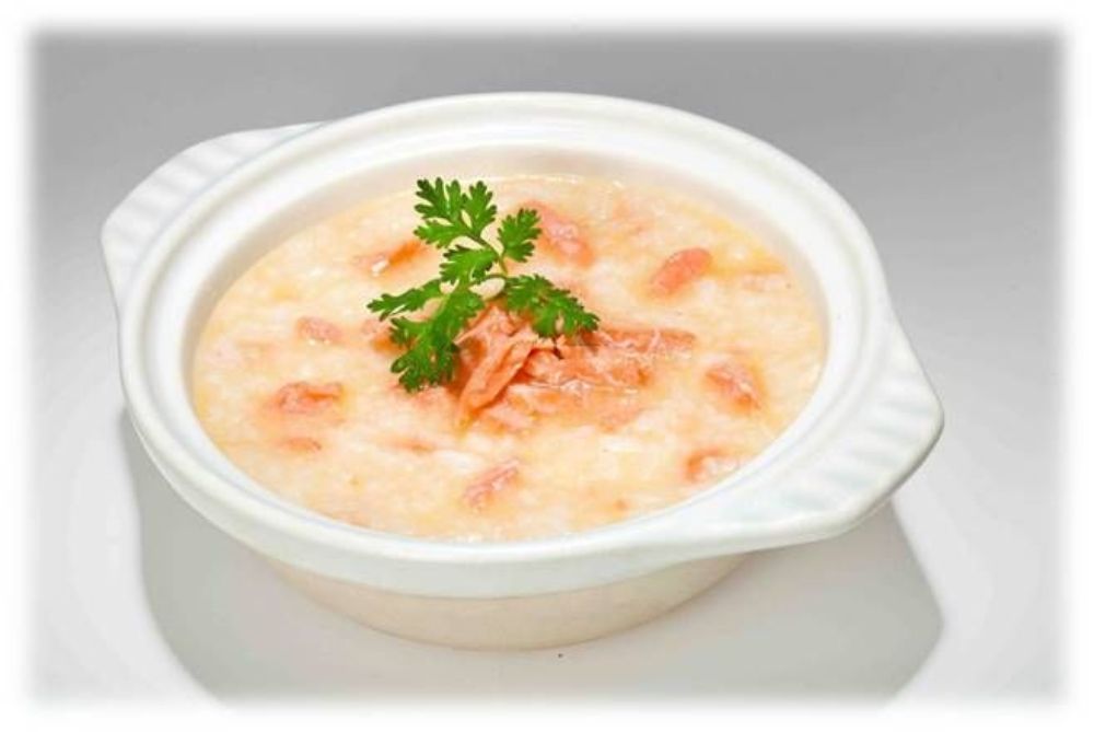 Cháo cá hồi cà rốt