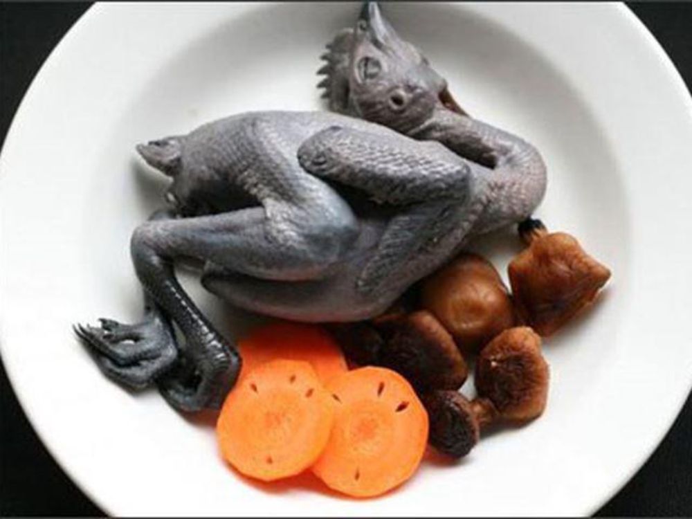 Cháo gà ác cà rốt