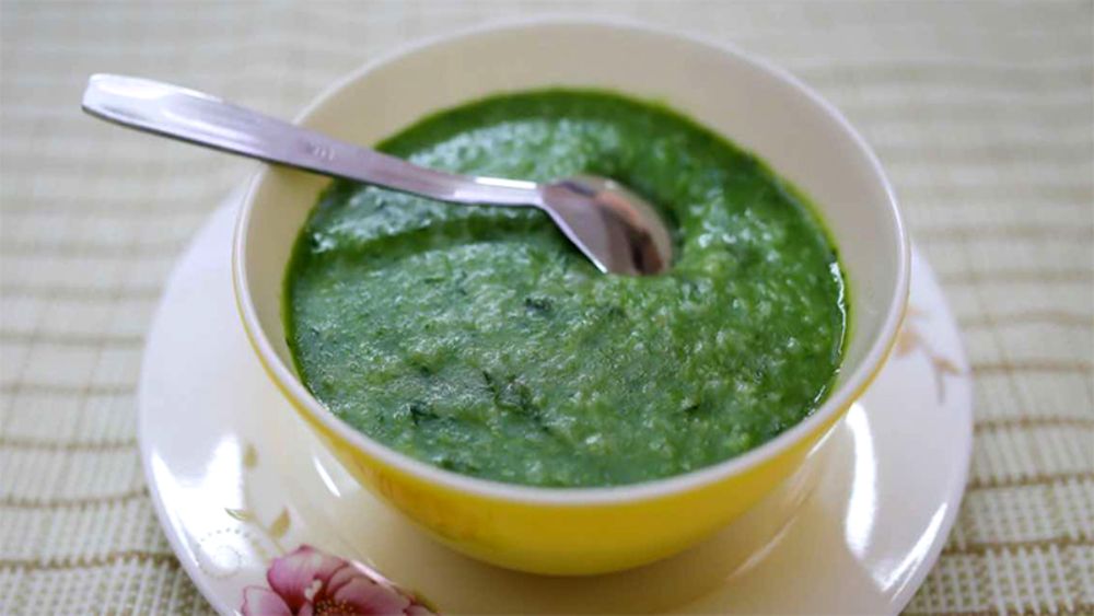 Cháo gà ác rau ngót