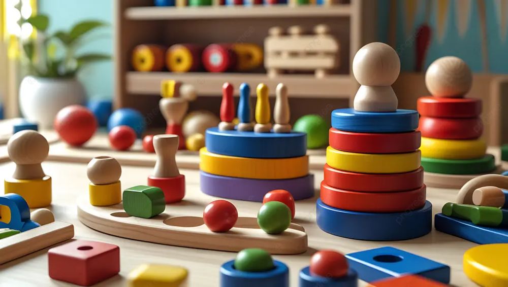 Vòng xếp chồng Montessori Wooden Rings