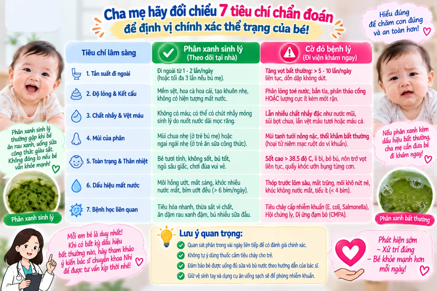 Bảng đối chiếu lâm sàng 7 tiêu chí vàng giúp cha mẹ sàng lọc chính xác ranh giới giữa an toàn và nguy hiểm