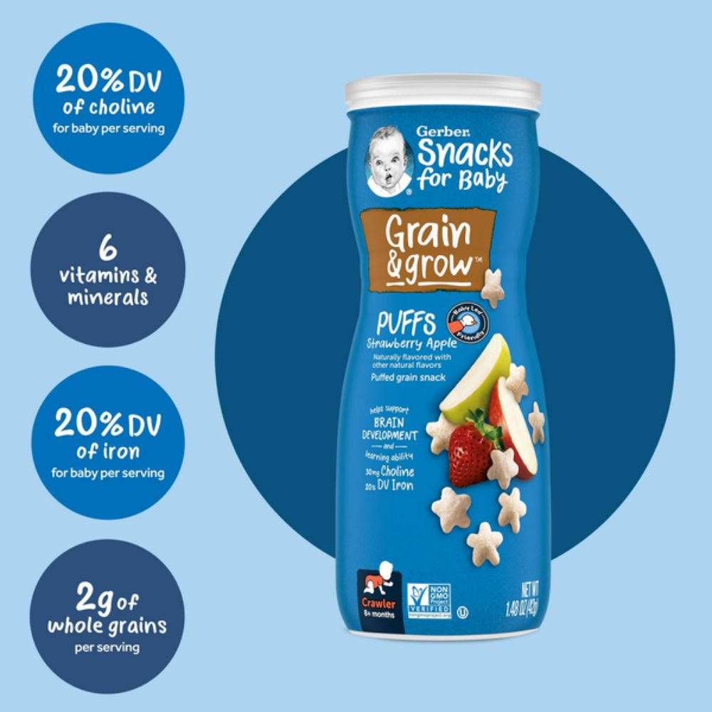 Bánh ăn dặm Gerber Puffs (Mỹ)