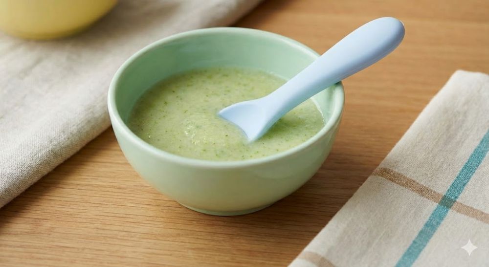 Ưu tiên các món cháo loãng, giàu chất xơ hòa tan khi bé 7 tháng bị táo bón (Ảnh: sưu tầm internet).