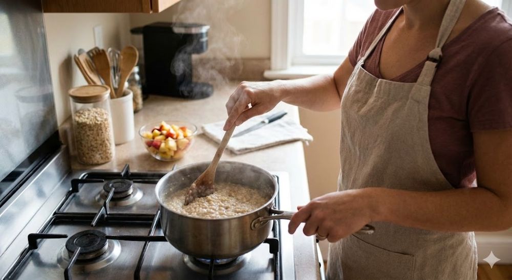 Cháo yến mạch cho bé 7 tháng cần có độ loãng, mịn để bé dễ nuốt