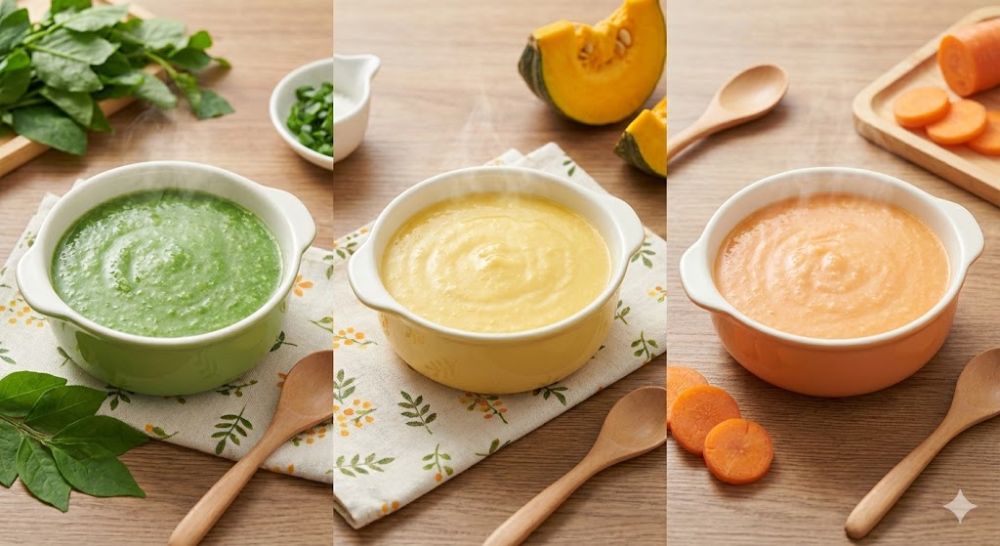 Thực đơn 3 món cháo mực đổi bữa giúp bé 7 tháng hào hứng ăn dặm.