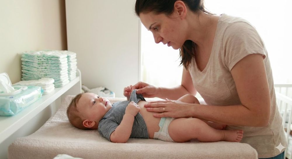 Theo dõi phân và biểu hiện bụng của bé là cách tốt nhất để biết sữa mới có hợp hay không.