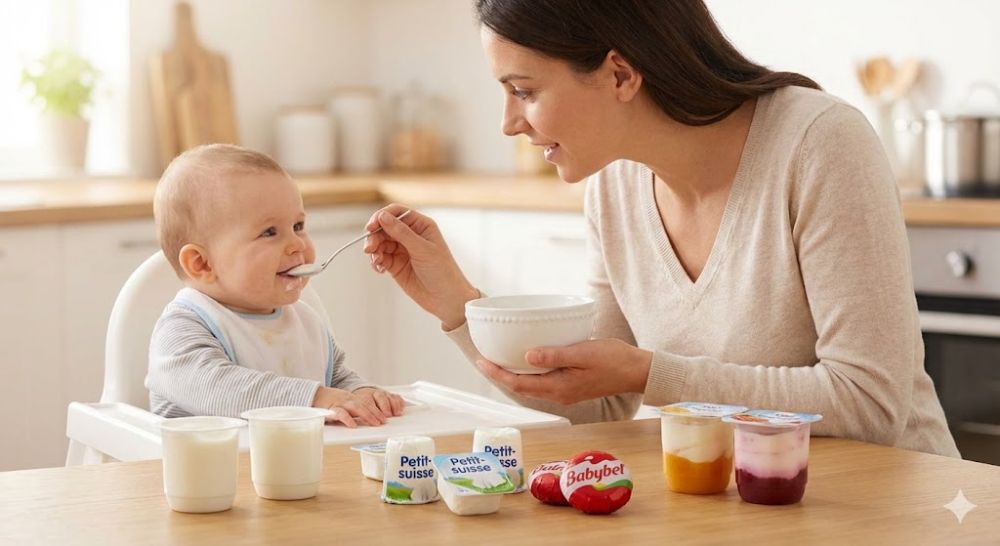 Sữa chua và phô mai là nguồn Canxi tuyệt vời và an toàn hơn sữa tươi cho bé 7 tháng.