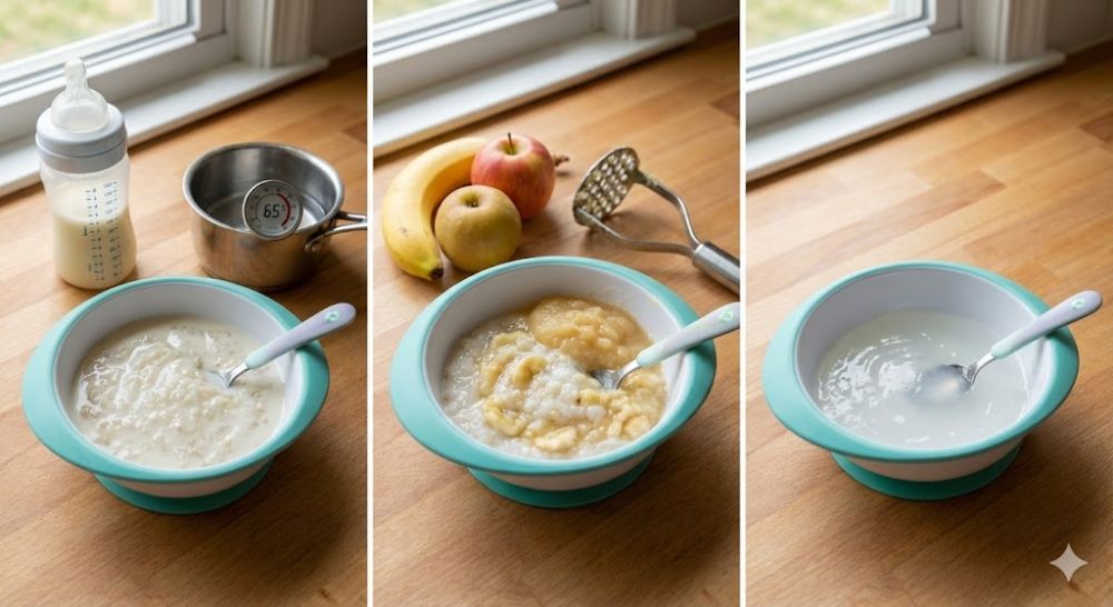 Cách nấu bột sắn dây với trái cây/sữa mẹ cho bé dễ ăn