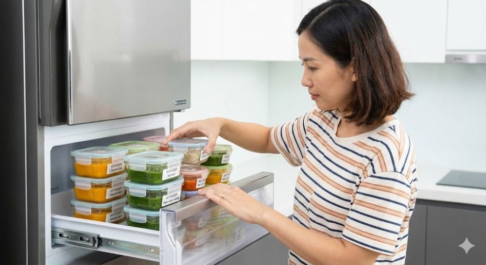 Trữ đông tôm xào riêng giúp mẹ tiết kiệm thời gian mà vẫn đảm bảo vệ sinh