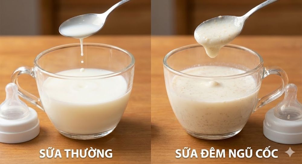 Kết cấu sánh mịn nhờ ngũ cốc giúp sữa đêm lưu lại trong dạ dày lâu hơn, hạn chế cơn đói lúc nửa đêm.