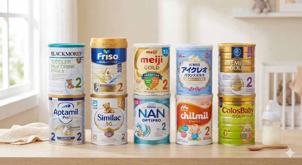 10 sữa tăng cân cho trẻ 7 tháng tuổi