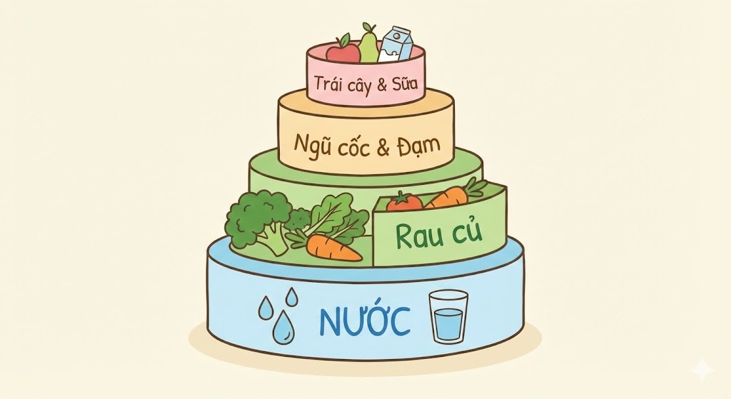 Dinh dưỡng cân bằng là chìa khóa vàng cho hệ tiêu hóa khỏe mạnh.