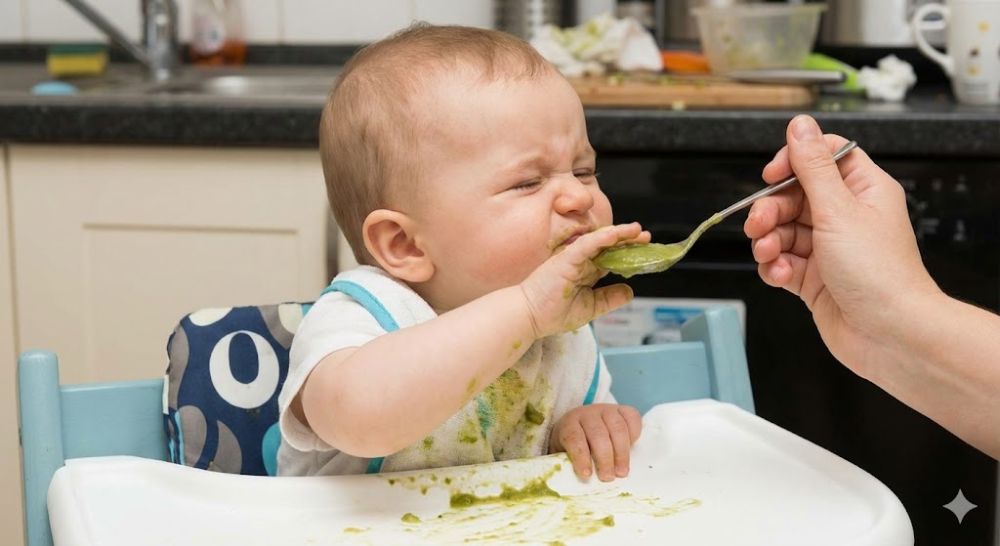 Hãy lắng nghe cơ thể con để điều chỉnh lượng thịt phù hợp, đừng ép bé ăn quá nhiều.