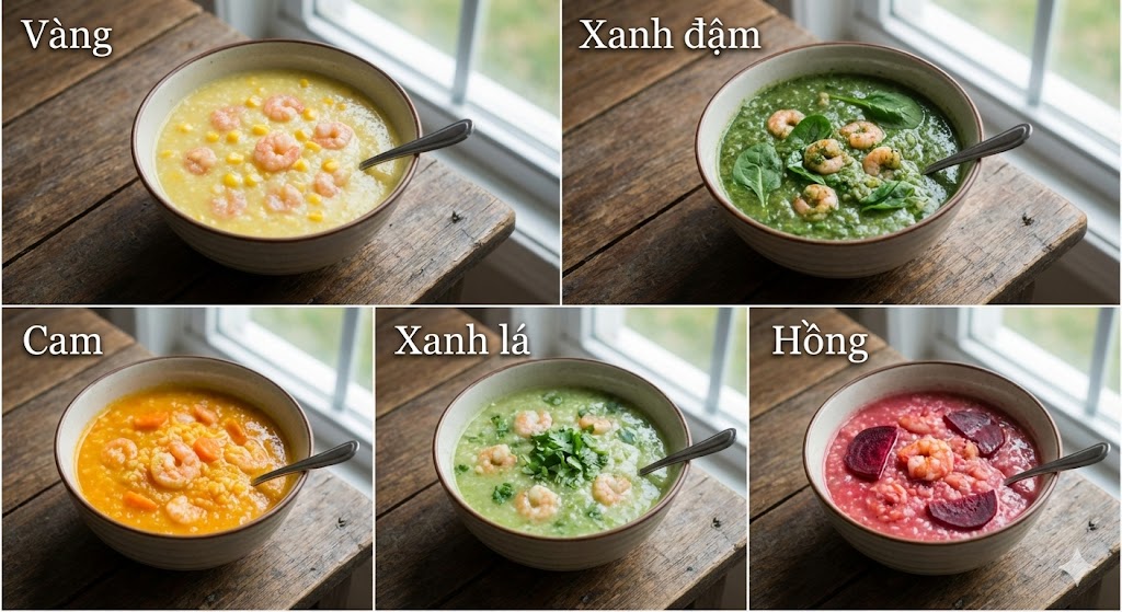 Thay đổi thực đơn cháo tôm giúp bé khám phá nhiều hương vị mới lạ.