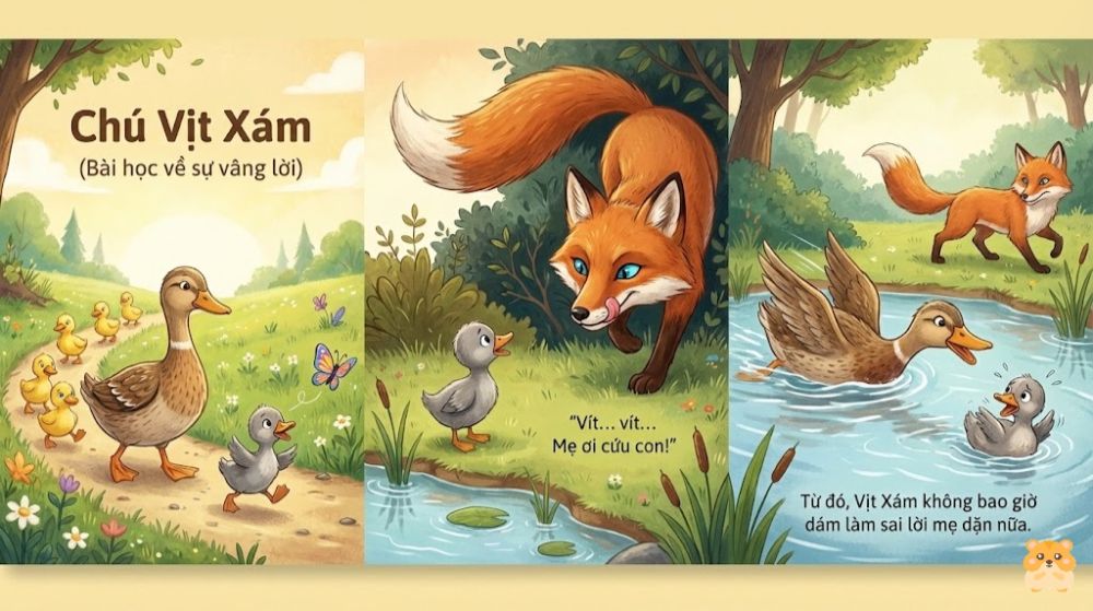 Chú Vịt Xám (Bài học về sự vâng lời)