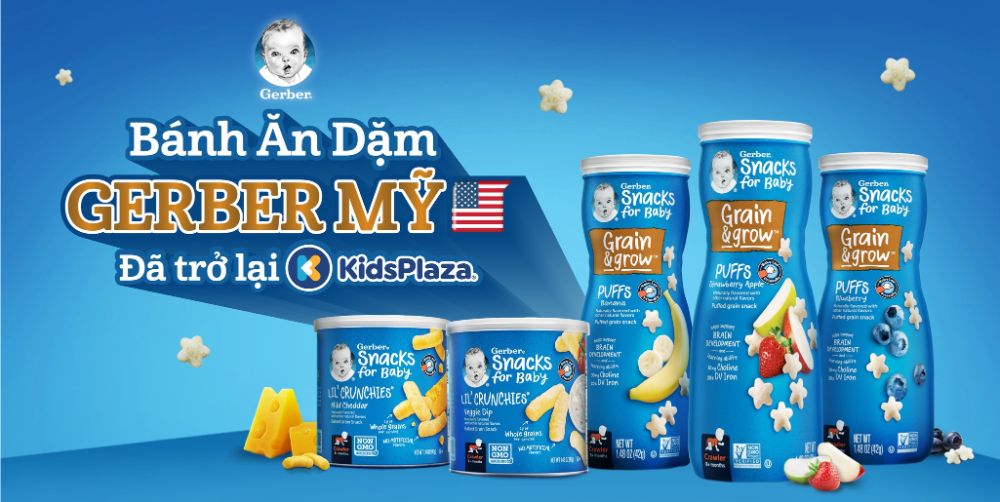 Bánh ăn dặm Gerber Puffs