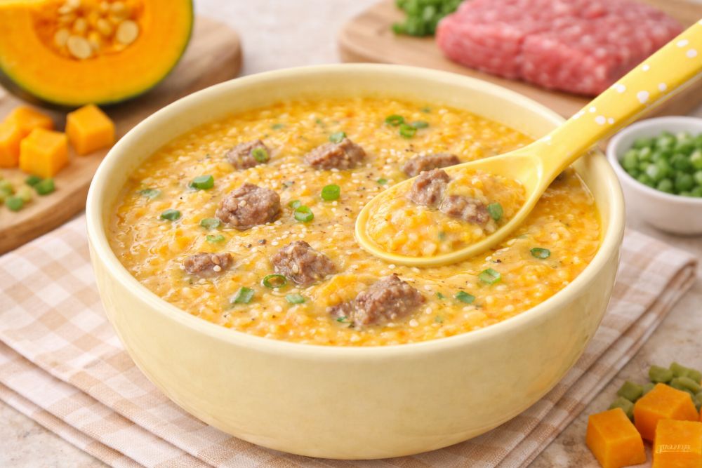 Lươn đồng dồi dào đạm kết hợp cà rốt ngọt thanh giúp bé 8 tháng thoát khỏi tình trạng đứng cân, phát triển thể chất toàn diện.