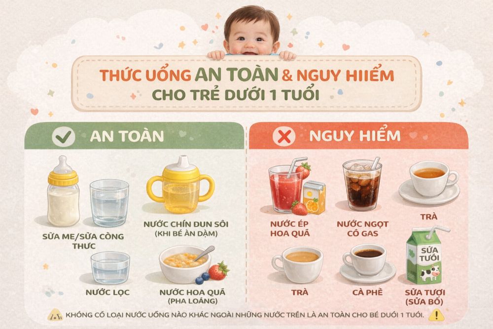 Nước lọc đun sôi để nguội là thức uống tốt nhất, mẹ tuyệt đối không cho trẻ 8 tháng tuổi uống nước pha mật ong.