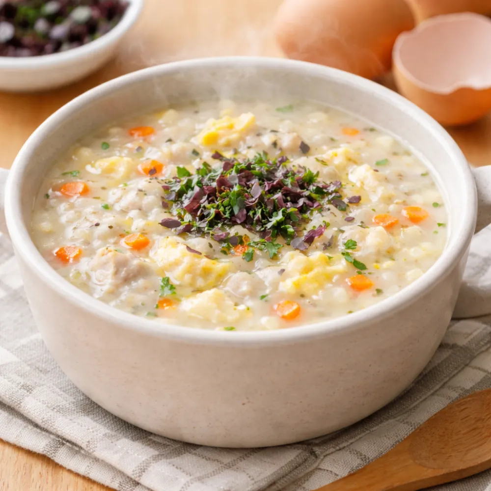 Mẹ chỉ nên thêm một lượng rất nhỏ lá tía tô vào cháo ăn dặm để bé dần làm quen.