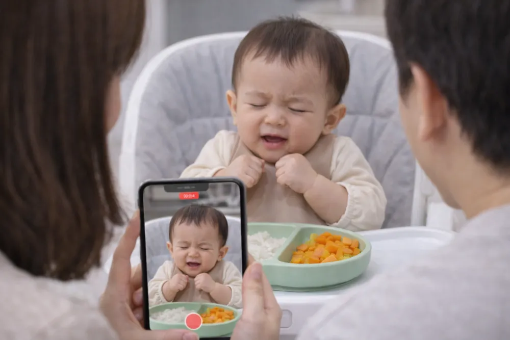 Ba mẹ nên giữ bình tĩnh quan sát kỹ diễn biến và có thể quay video lại biểu hiện rùng mình của bé để làm tư liệu cho bác sĩ chẩn đoán.
