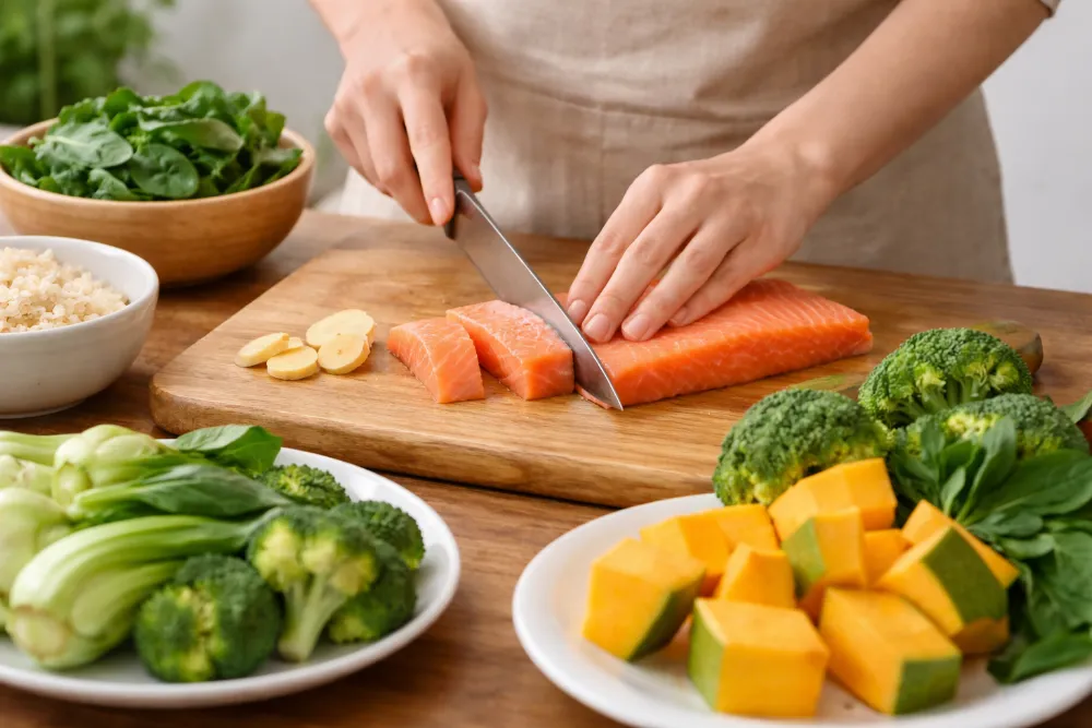 Sơ chế cẩn thận và kết hợp hải sản cùng rau củ đúng cách giúp bé tiêu hóa tốt, hấp thu trọn vẹn dinh dưỡng.