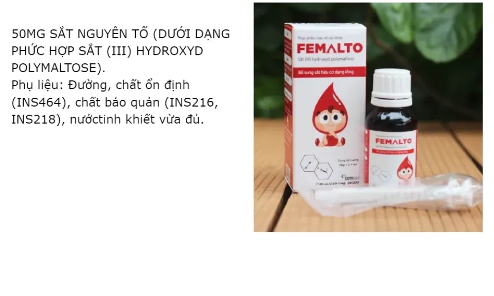 Sắt nước Femalto