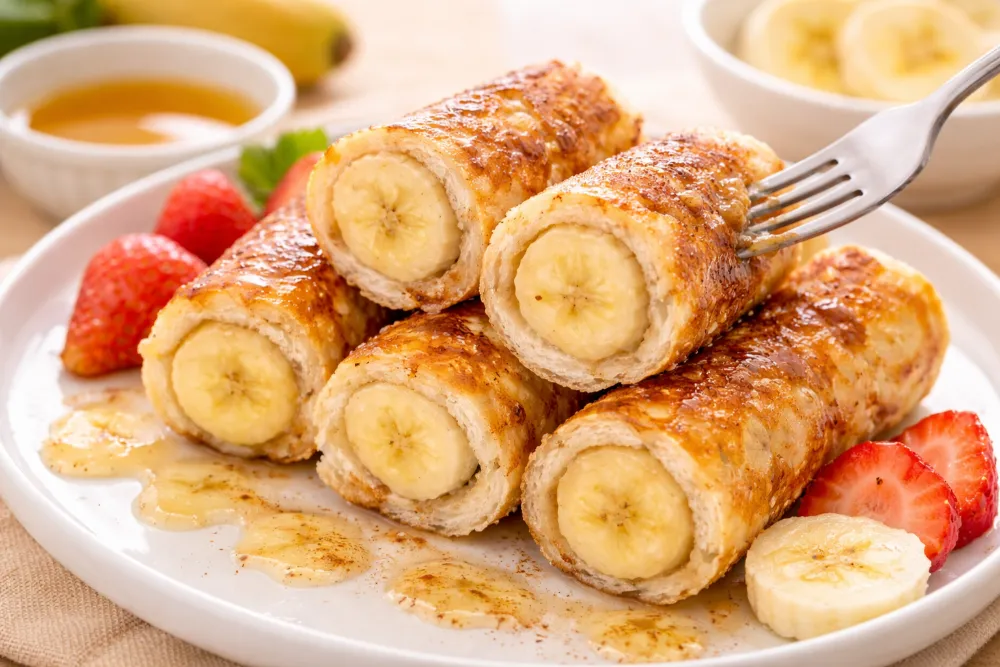 Bánh mì sandwich cuộn chuối