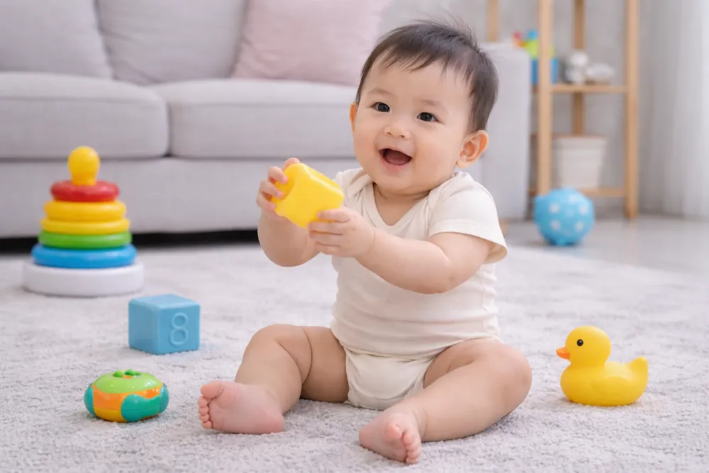 Sự tương tác và đồng hành của cha mẹ là "chìa khóa" giúp bé 10 tháng phát triển vượt trội.