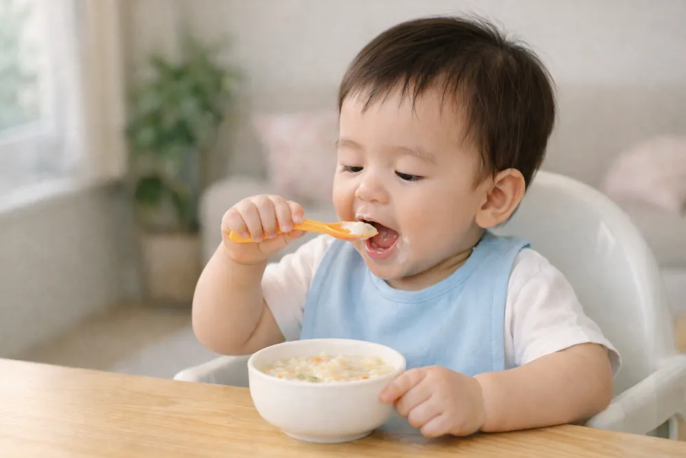 Mẹ cần theo dõi kỹ phản ứng của bé khi lần đầu thử yến sào để phòng ngừa nguy cơ dị ứng thực phẩm ở trẻ