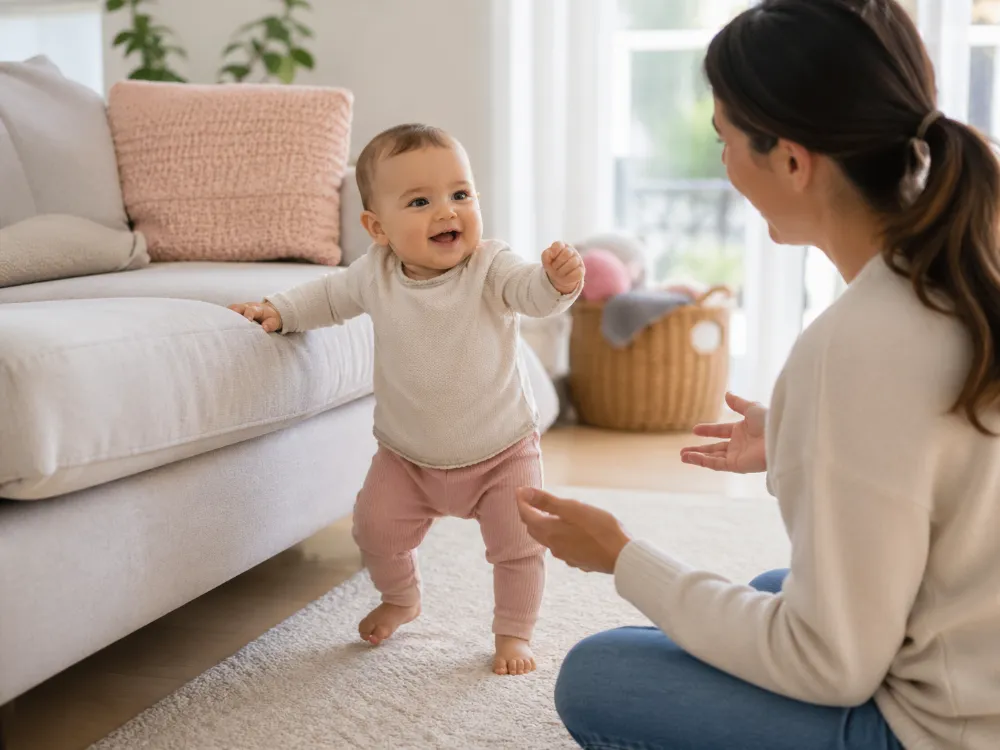 Việc học các kỹ năng mới như tập đứng, tập đi có thể khiến não bộ bé hưng phấn và gây ra hiện tượng khủng hoảng ngủ.