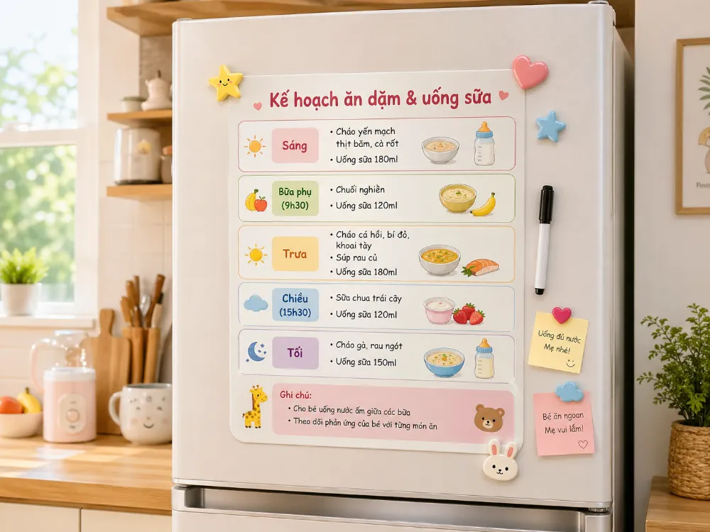 Việc chia cữ rõ ràng giúp dạ dày bé có thời gian tiêu hóa và bé sẽ ăn ngoan hơn.