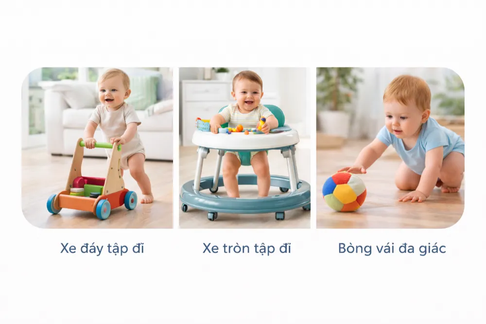 Đồ chơi phát triển vận động thô hỗ trợ tập đi, đứng