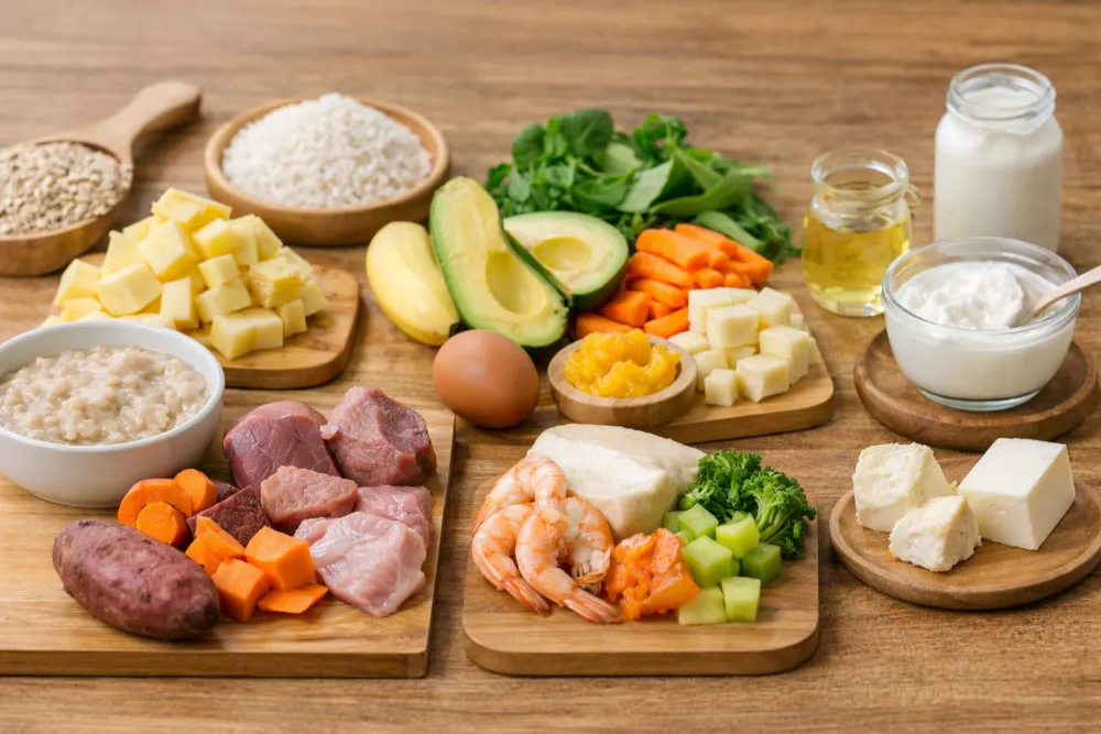 Ưu tiên lựa chọn thực phẩm tươi sạch, đa dạng nhóm chất để bảo vệ hệ tiêu hóa của trẻ.