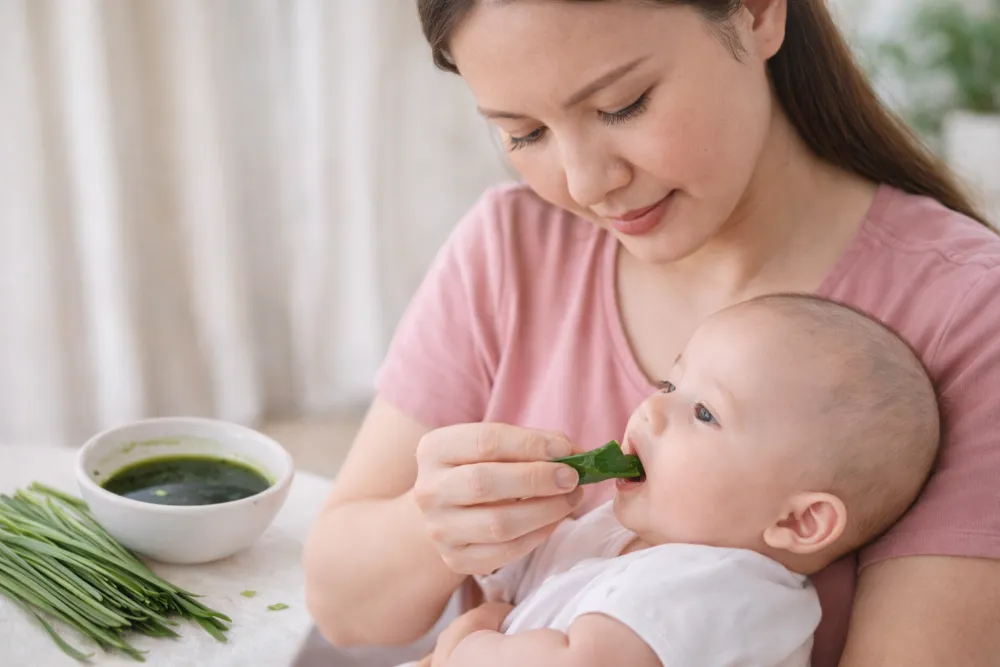 Mẹo rơ lá hẹ lúc 3 tháng 10 ngày là kinh nghiệm dân gian được nhiều bà mẹ Việt Nam áp dụng.