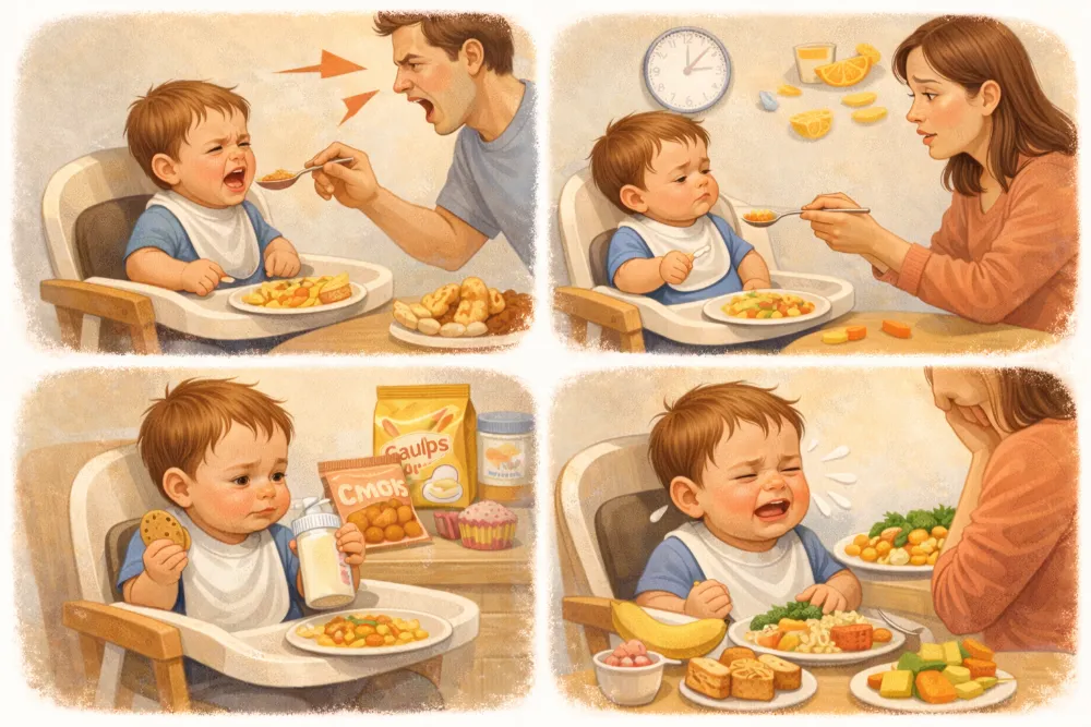 Những sai lầm khiến trẻ 10 tháng biếng ăn nặng hơn