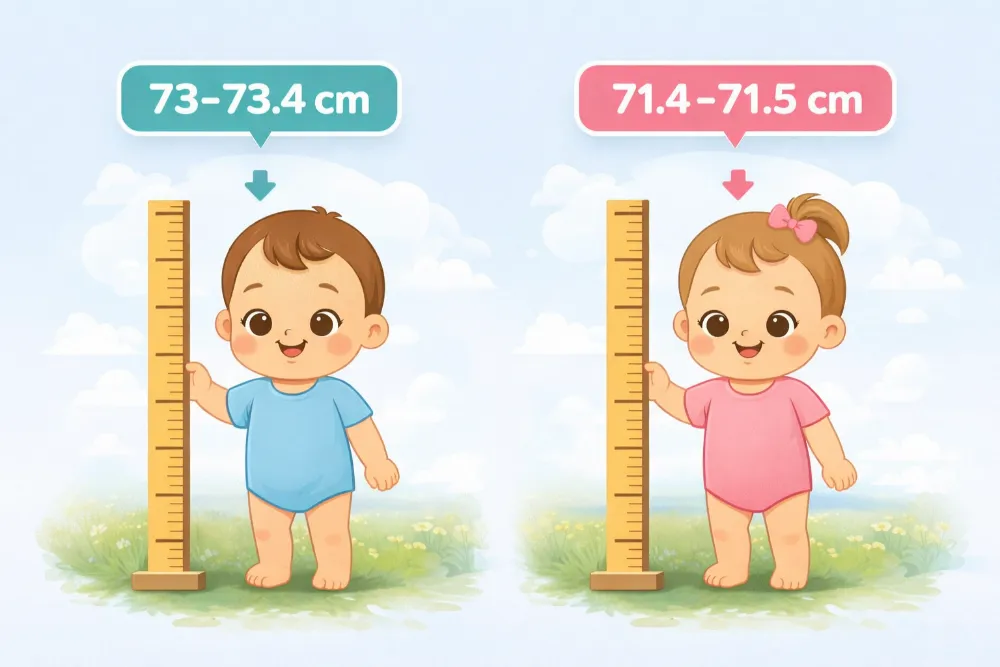 Bé trai và bé gái 10 tháng tuổi sẽ có những mốc chiều cao tham khảo khác nhau theo chuẩn WHO.