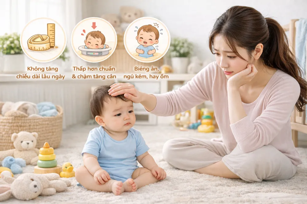 Dấu hiệu cho thấy bố mẹ nên chú ý hơn đến tăng trưởng của bé