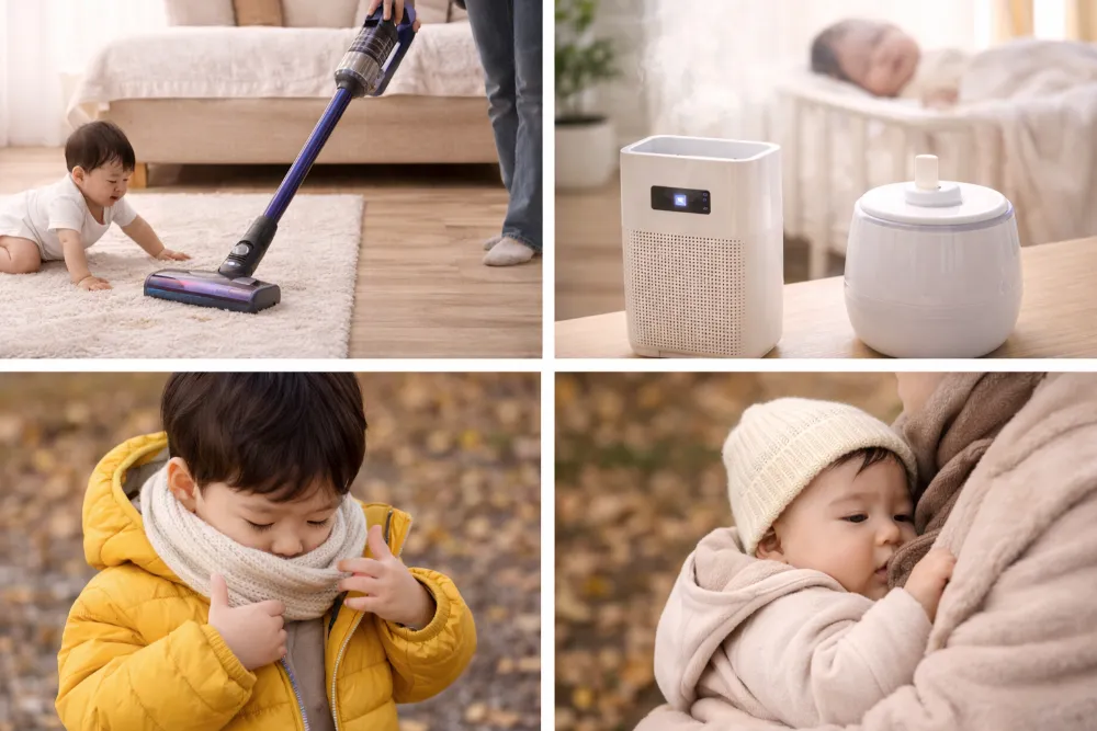 Giữ ấm cơ thể, đặc biệt là vùng cổ và ngực giúp trẻ phòng tránh hiệu quả các bệnh lý đường hô hấp.