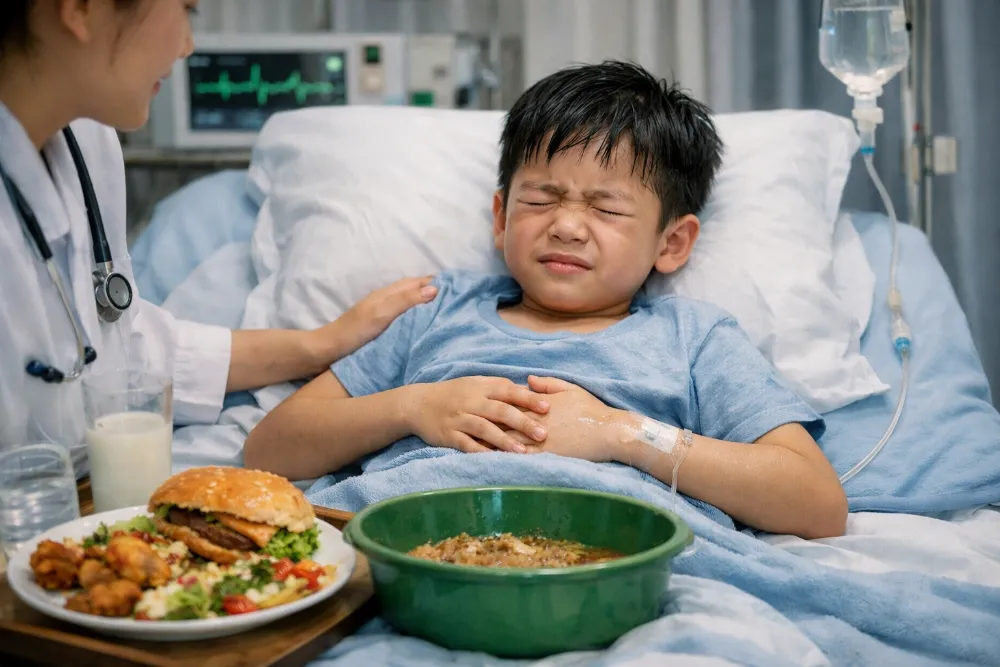 Nhiễm trùng tiêu hóa và ngộ độc thực phẩm là những nguyên nhân phổ biến khiến trẻ nôn nhiều.
