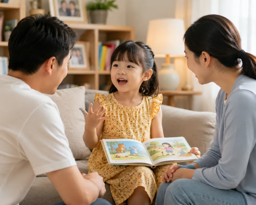 Trẻ 4 tuổi thường đã có khả năng diễn đạt lưu loát.