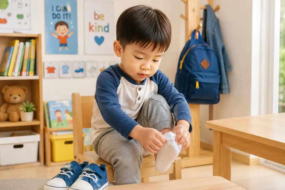 Trẻ 3-4 tuổi luôn muốn tự mình làm mọi việc để chứng tỏ sự trưởng thành.