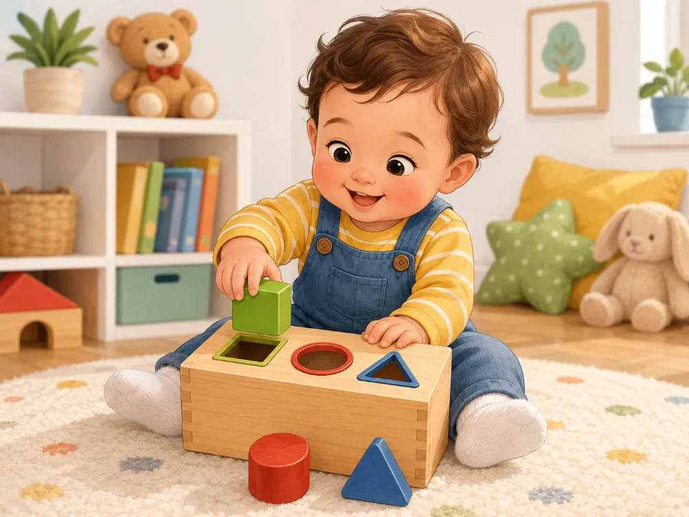 Các trò chơi phân loại hình khối giúp trẻ phát triển trí thông minh không gian.