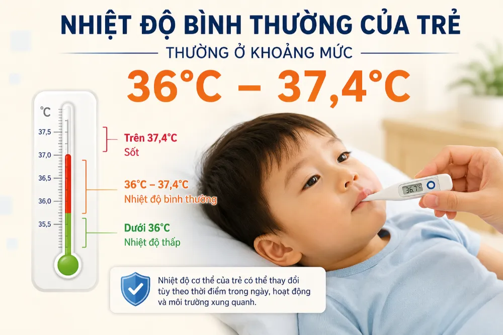 Nhiệt độ cơ thể của trẻ 4 tuổi có thể dao động nhẹ tùy thuộc vào thời điểm đo và các hoạt động thể chất.
